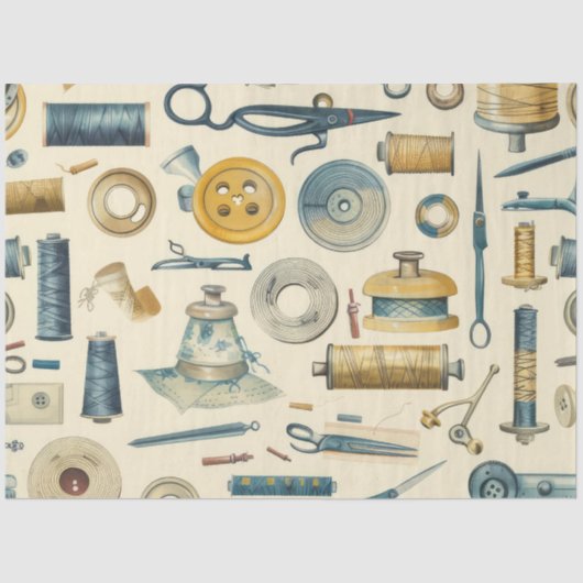 Weer een naaiende junk journal-serie ontwerp #3 tissuepapier (Voorkant)