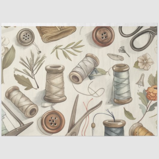 Weer een naaiende junk journal-serie ontwerp #4 tissuepapier (Voorkant)