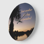 Weer een oliedag in een paradijs met acrylwand grote klok (Hoek)