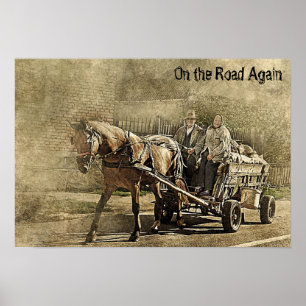 Weer een oud koppel op Wagon Poster