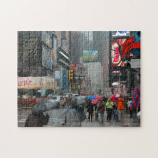 Weer een regenachtige dag in New York City Foto Pu Legpuzzel