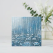 Weer een regenachtige dag schilderen advieskaart (Staand voorkant)