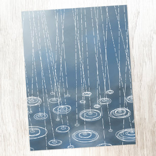 Weer een regenachtige dag schilderen briefkaart