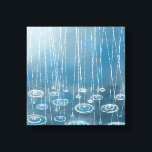 Weer een regenachtige dag schilderen canvas afdruk<br><div class="desc">Het schilderen van regen die in pudles valt. Ideaal voor weerbewakers,  stormen kapers en iedereen die verfrist moet worden.</div>