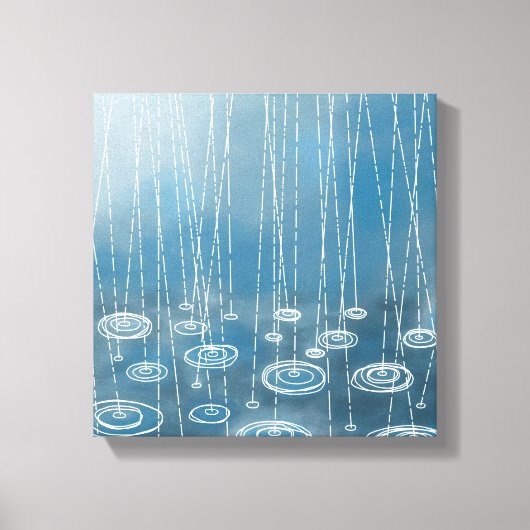 Weer een regenachtige dag schilderen canvas afdruk (Voorkant)