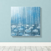 Weer een regenachtige dag schilderen canvas afdruk (Insitu (Houten vloer))