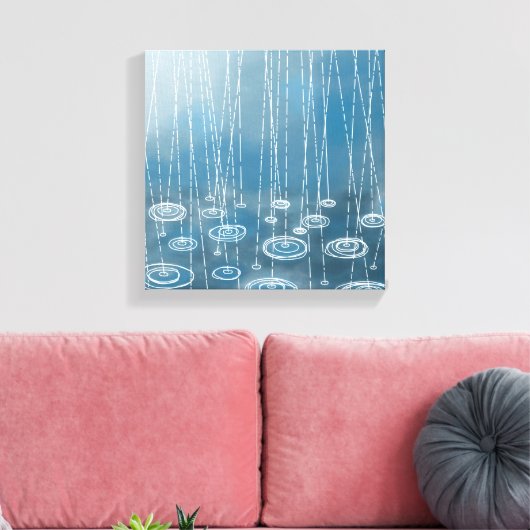 Weer een regenachtige dag schilderen canvas afdruk (Insitu (Woonkamer))