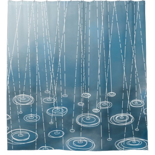 Weer een regenachtige dag schilderen douchegordijn (Voorkant)