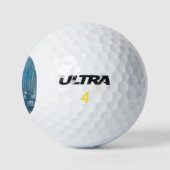 Weer een regenachtige dag schilderen golfballen (Logo)