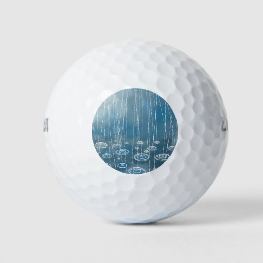 Weer een regenachtige dag schilderen golfballen (Voorkant)