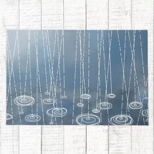 Weer een regenachtige dag weetherschilderen deurmat