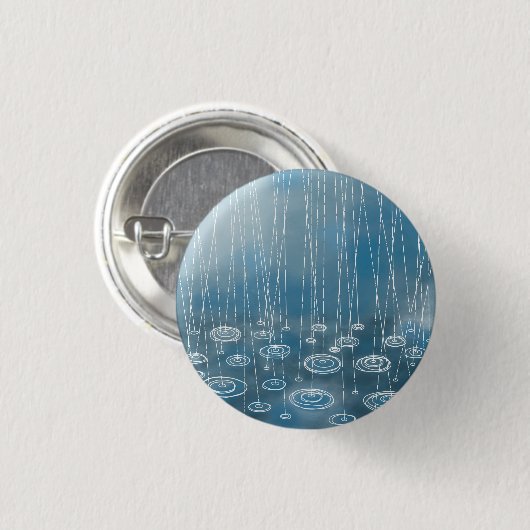 Weer een regenachtige dag weetherschilderen ronde button 3,2 cm (Voorkant /achterkant)