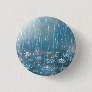 Weer een regenachtige dag weetherschilderen ronde button 3,2 cm