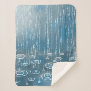 Weer een regenachtige dag weetherschilderen sherpa deken