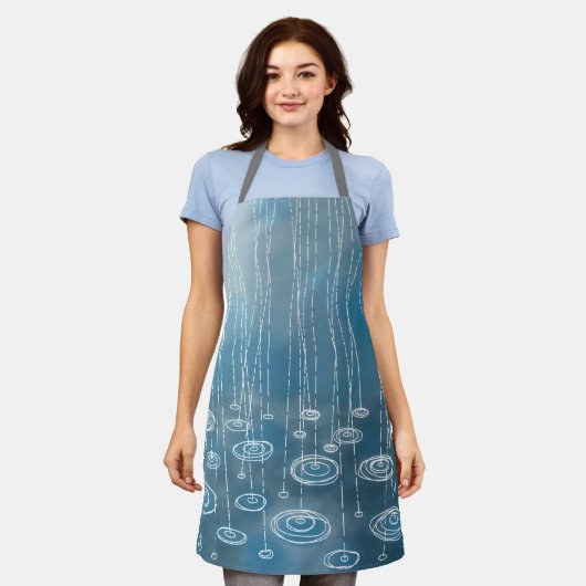 Weer een regendag schort (Gedragen)