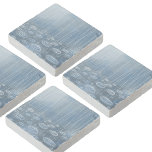 Weer een regendag stenen magneet<br><div class="desc">Het schilderen van regen en pudzels die op een blauwe achtergrond rondzweven. Een typische Engelse zomerdag.</div>