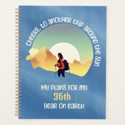 Weer een reis rond de zon verjaardagsplanner planner (Voorkant)