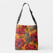 Weer een rode anemontuin crossbody tas (Achterkant)