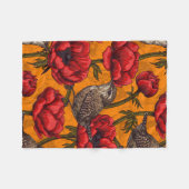 Weer een rode anemontuin fleece deken (Voorkant (Horizontaal))