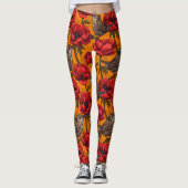 Weer een rode anemontuin leggings (Voorkant)