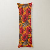 Weer een rode anemontuin lichaamskussen (Achterkant (Verticaal))