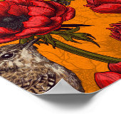 Weer een rode anemontuin poster (Hoek)