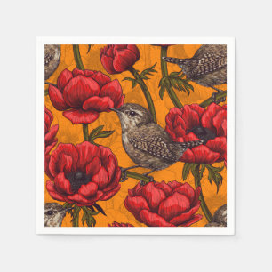 Weer een rode anemontuin servet