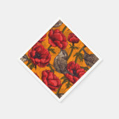 Weer een rode anemontuin servet (Hoek)