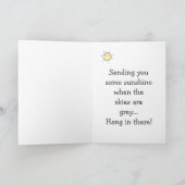 Weer een ronde Chemo... Kute Cancer Support Kaart (Binnen)