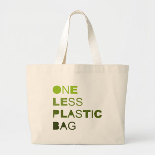 Weer een T-shirt met minder plastic tas