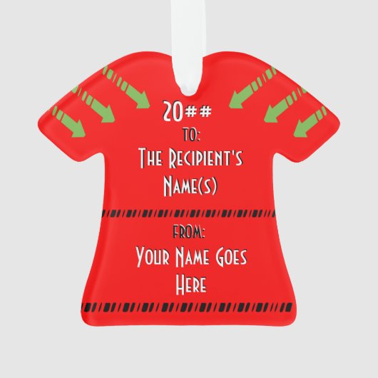 Weer een Ugly Sweater Personalized Acrylornament Ornament (achterkant)