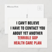Weer een vreselijk GOP-zorgplan Briefkaart (Voorkant / Achterkant)
