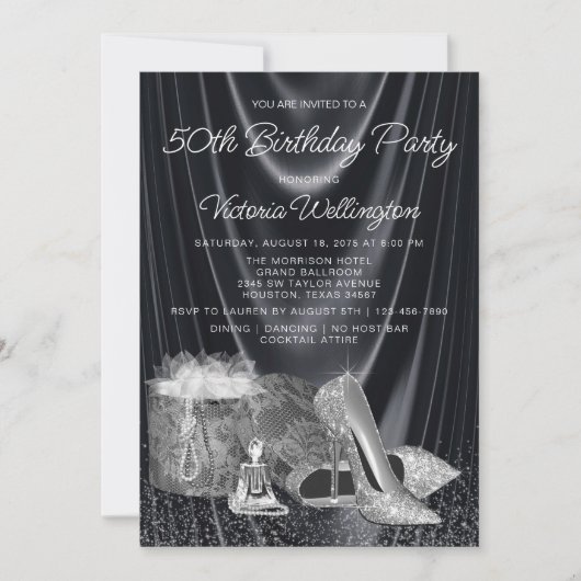 Weer een zwarte zilverschoen, om het even welk aan kaart (Voorkant)