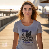 Weer geboren Christelijk Jesus Butterfly Motif Ins Tri-Blend Shirt