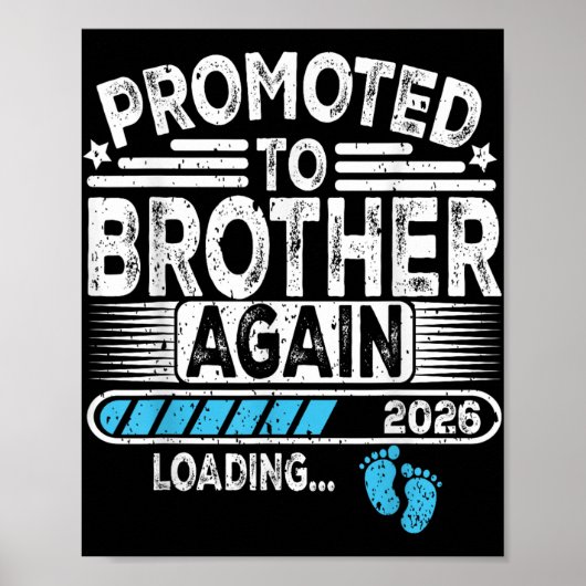 Weer gepromoveerd tot broeder Est. 2026 Loading Fu Poster (Voorkant)