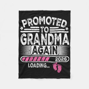 Weer gepromoveerd tot oma Est. 2026 Loading Funny Fleece Deken