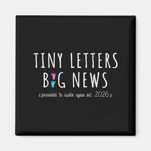 weer gepromoveerd tot tante 2026-2e baby aankondig magneet