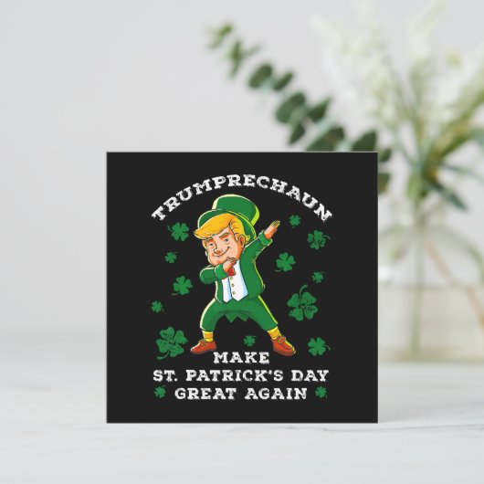 Weer grappige Trump maakt St Patrick's Day weer ge (Staand voorkant)