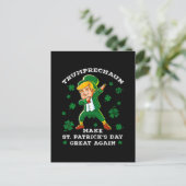 Weer grappige Trump maakt St Patrick's Day weer ge Briefkaart (Staand voorkant)