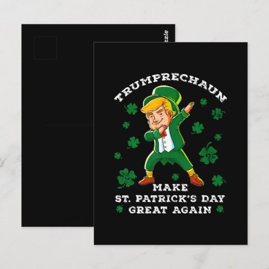 Weer grappige Trump maakt St Patrick's Day weer ge Briefkaart (Voorkant / Achterkant)