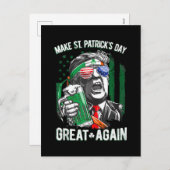 Weer grappige Trump maakt St Patrick's Day weer ge Feestdagenkaart (Voorkant / Achterkant)