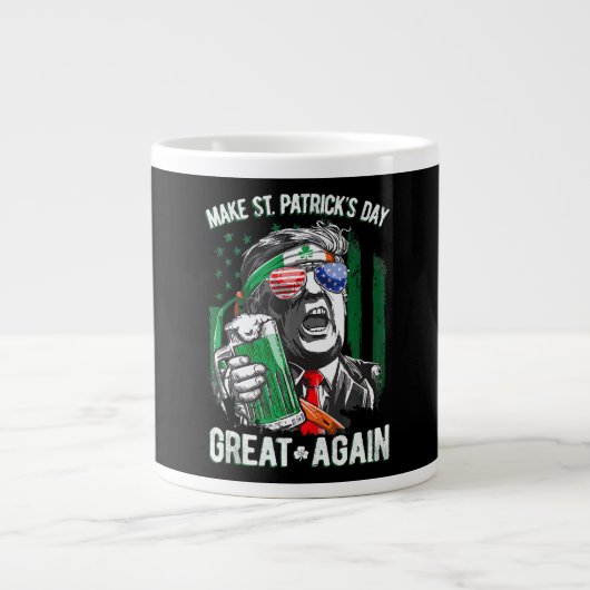 Weer grappige Trump maakt St Patrick's Day weer ge Grote Koffiekop (Voorkant)