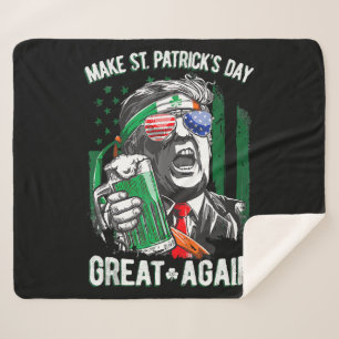 Weer grappige Trump maakt St Patrick's Day weer ge Sherpa Deken