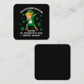 Weer grappige Trump maakt St Patrick's Day weer ge Vierkante Visitekaartje (Voorkant / Achterkant)