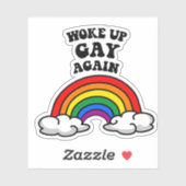 Weer homo wakker sticker (Vel)