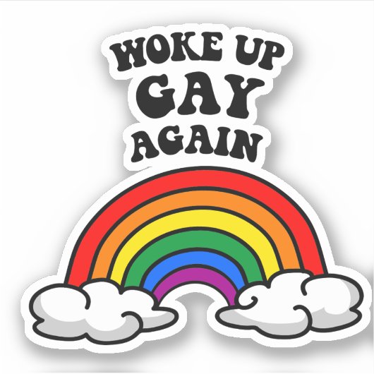 Weer homo wakker sticker (Voorkant)