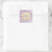 weer in haar haar en make - up glitter vierkante sticker (Tas)