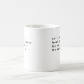 Weer Koffie mok Gift van poëtische typografie (Center)