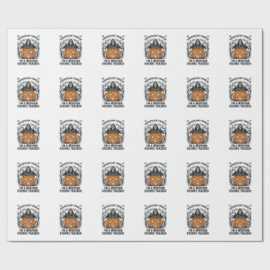 Weer Leraar Halloween Griezelige Oogst Reaper Pomp Cadeaupapier