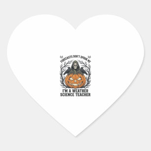 Weer Leraar Halloween Griezelige Oogst Reaper Pomp Hart Sticker